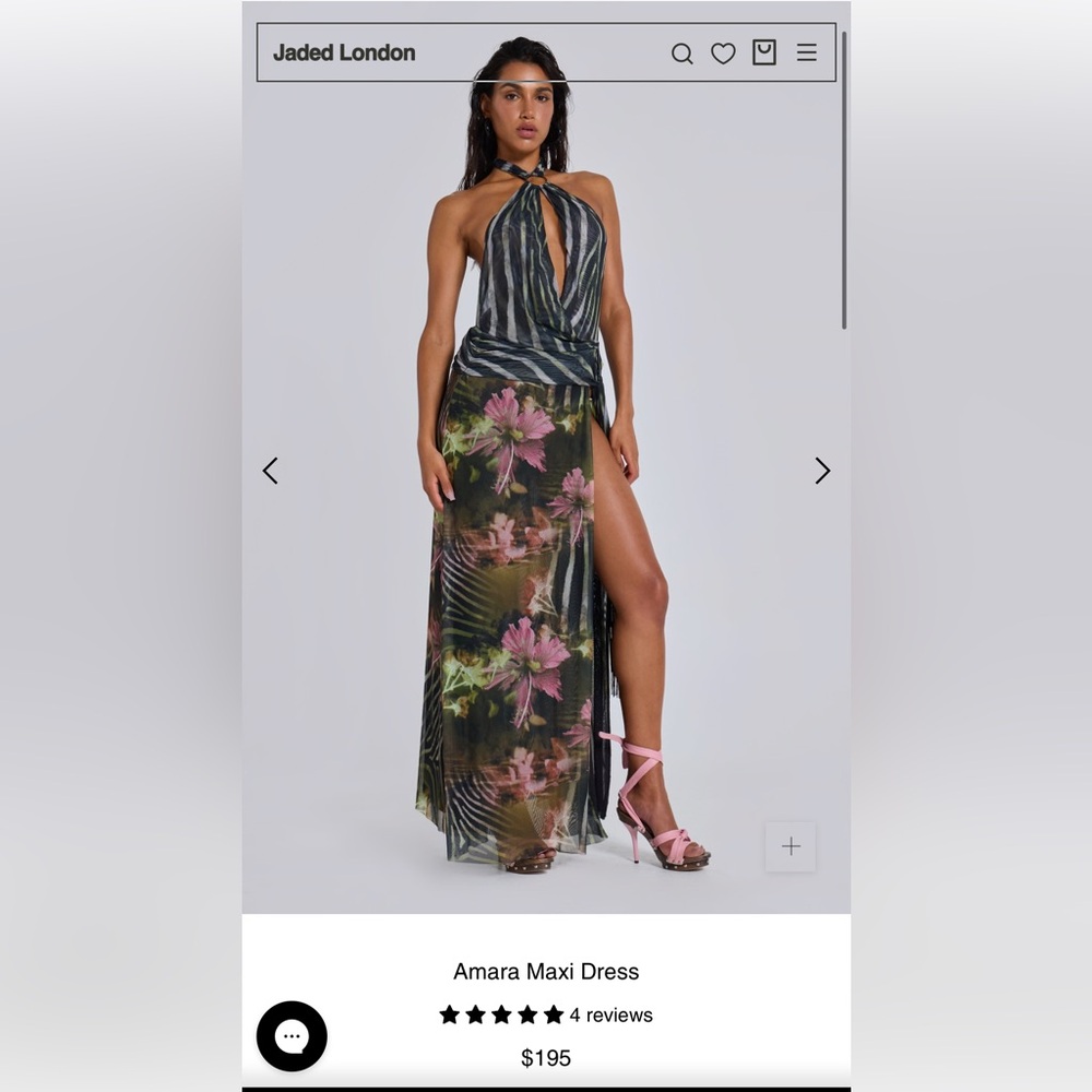 Jaded London Black and Pink Sleeveless Sundress Maxi